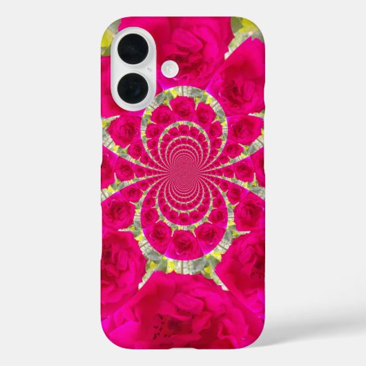 Schöne Phantastische Rote Rosen Kaleidoskop Muster Case-Mate iPhone Hülle (Rückseite)