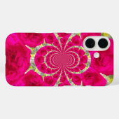 Schöne Phantastische Rote Rosen Kaleidoskop Muster Case-Mate iPhone Hülle (Rückseite (Horizontal))