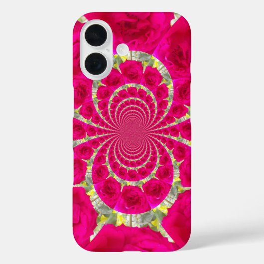 Schöne Phantastische Rote Rosen Kaleidoskop Muster Case-Mate iPhone Hülle (Rückseite)