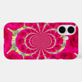 Schöne Phantastische Rote Rosen Kaleidoskop Muster Case-Mate iPhone Hülle (Rückseite (Horizontal))