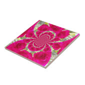 Schöne Phantastische Rote Rosen Kaleidoskop Muster Fliese (Seite)