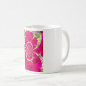 Schöne Phantastische Rote Rosen Kaleidoskop Muster Kaffeetasse (VorderseiteRechts)