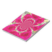 Schöne Phantastische Rote Rosen Kaleidoskop Muster Notizblock (Rotiert)