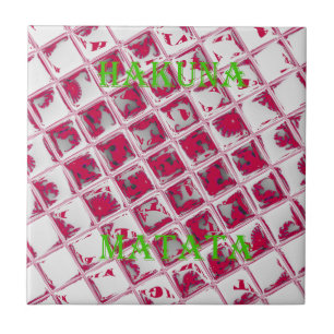 Schöne Phantastische Rote Stilelemente Spiegelbild Fliese