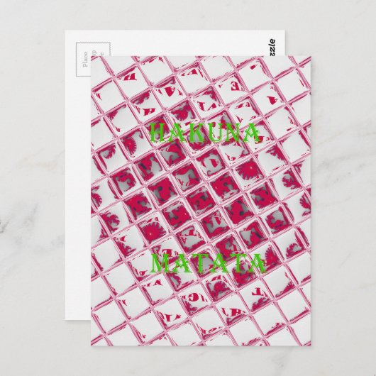 Schöne Phantastische Rote Stilelemente Spiegelbild Postkarte (Vorne/Hinten)