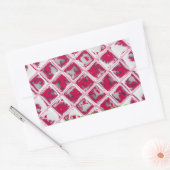 Schöne Phantastische Rote Stilelemente Spiegelbild Rechteckiger Aufkleber (Umschlag)