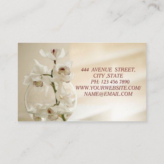 Schöne Phantastische schöne Orchidee Visitenkarte (Rückseite)
