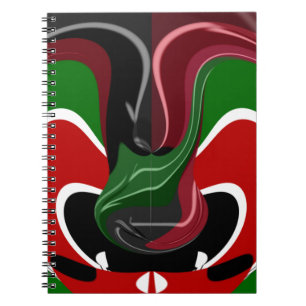 Schöne Phantastische Swirling Kenya Flag: Moderne Notizblock