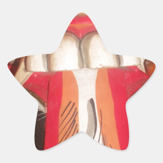 Schöne Phantastische Tongue: Eine Touch Spaß Stern-Aufkleber (Vorderseite)