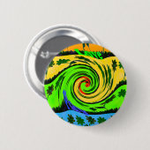 Schöne Phantastische Wavy Summer Wave Floral Color Button (Vorne & Hinten)