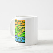 Schöne Phantastische Wavy Summer Wave Floral Color Kaffeetasse (Vorderseite Links)
