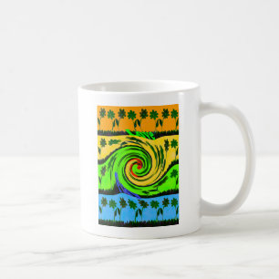 Schöne Phantastische Wavy Summer Wave Floral Color Kaffeetasse