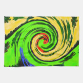 Schöne Phantastische Wavy Summer Wave Floral Color Küchentuch (Horizontal)