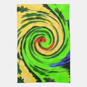 Schöne Phantastische Wavy Summer Wave Floral Color Küchentuch (Vertikal)