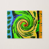 Schöne Phantastische Wavy Summer Wave Floral Color Puzzle (Horizontal)