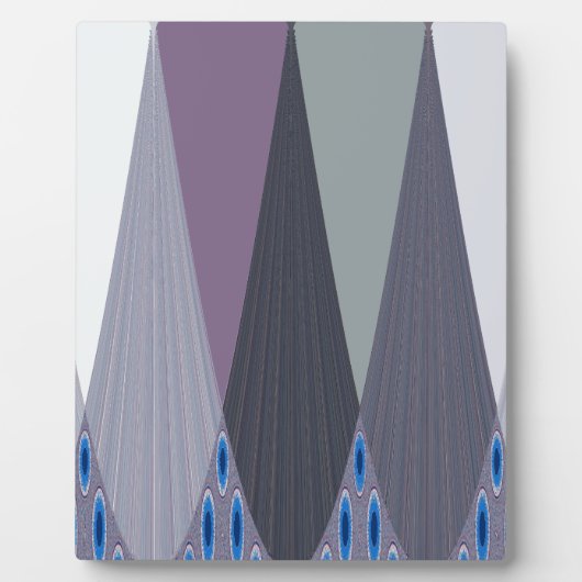 Schöne Phantastische Zickzack Design Kunst, Dichtu Fotoplatte (Vorderseite)