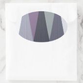 Schöne Phantastische Zickzack Design Kunst, Dichtu Ovaler Aufkleber (Tasche)