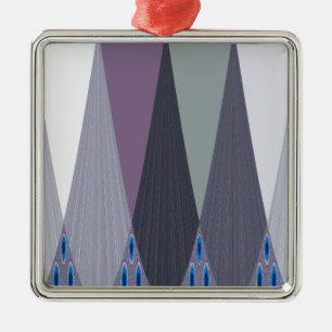 Schöne Phantastische Zickzack Design Kunst, Dichtu Silbernes Ornament