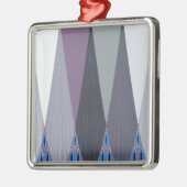 Schöne Phantastische Zickzack Design Kunst, Dichtu Silbernes Ornament (Links)