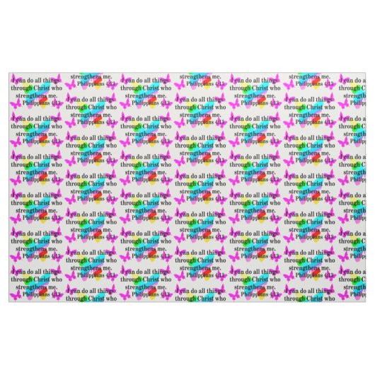 SCHÖNE PHILIPPIER 4:13 BUTTERFLY FABRIC STOFF (Fat Quarter (45,7 x 55,9 cm))