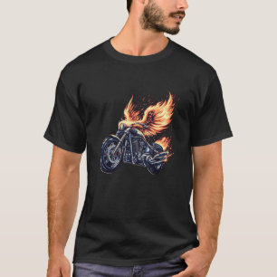Schöne Phoenix Motorrad Vogel Grafik T-Shirt