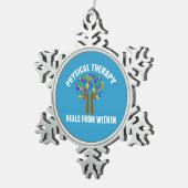 Schöne Physikaltherapie Inspirationsquelle Zitat Schneeflocken Zinn-Ornament (Rechts)