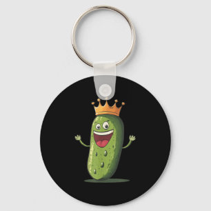 Schöne Pickle mit königlichem Kostüm Schlüsselanhänger