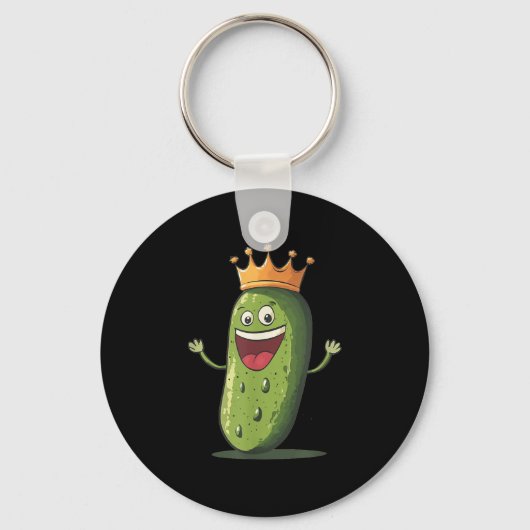 Schöne Pickle mit königlichem Kostüm Schlüsselanhänger (Vorderseite)