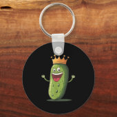 Schöne Pickle mit königlichem Kostüm Schlüsselanhänger (Vorderseite)