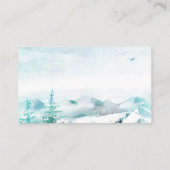 Schöne Pinguin-Schnee Landschaft Windelwindung Telefonnummerkarte (Rückseite)