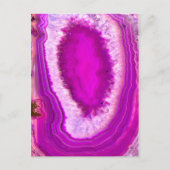 Schöne Pink Agate Postcard Postkarte (Vorderseite)