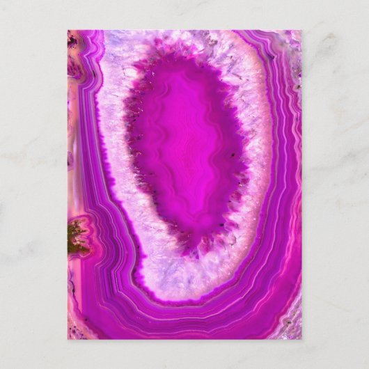 Schöne Pink Agate Postcard Postkarte (Vorderseite)