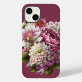 Schöne Pink and Cream Florals iPhone Case (Rückseite)