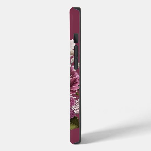 Schöne Pink and Cream Florals iPhone Case (Rückseite / Links)