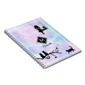 Schöne Pink Aquarell Galaxy Girl Notizblock (Rechte Seite)