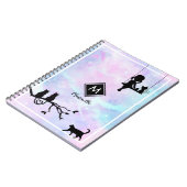 Schöne Pink Aquarell Galaxy Girl Notizblock (Linke Seite)