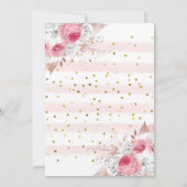 Schöne Pink Balloon Baby Girl Dusche Einladung (Rückseite)