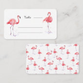Schöne Pink Flamingo Platzkarte (Vorne/Hinten)