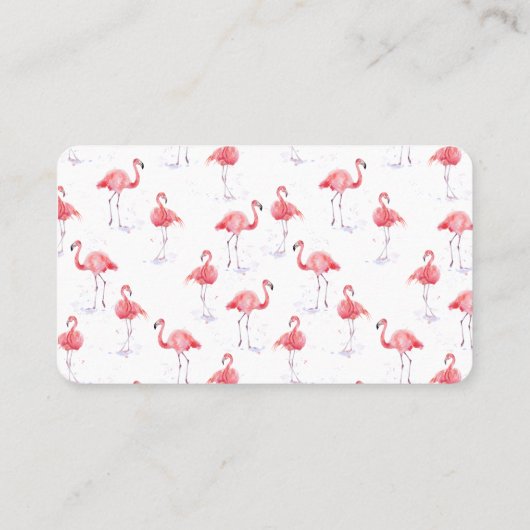 Schöne Pink Flamingo Platzkarte (Rückseite)