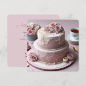 SCHÖNE PINK FLORAL ANNIVERSARY CAKE (Vorne/Hinten)