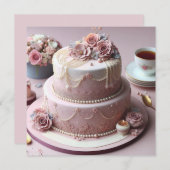 SCHÖNE PINK FLORAL ANNIVERSARY CAKE (Vorne/Hinten)