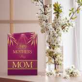 Schöne Pink Gold Palms Custom Mother Day Karte