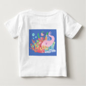 Schöne PINK HAIR Meerjungfrau spielt einen Fisch u Baby T-shirt (Rückseite)