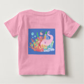 Schöne PINK HAIR Meerjungfrau spielt einen Fisch u Baby T-shirt (Rückseite)