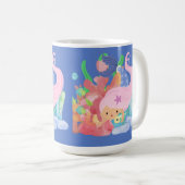 Schöne PINK HAIR Meerjungfrau spielt einen Fisch u Kaffeetasse (VorderseiteRechts)