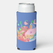 Schöne PINK HAIR Meerjungfrau spielt einen Fisch u Selters Dosenkühler (Seltzer Vorderseite)