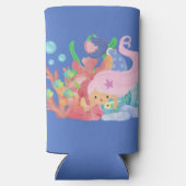 Schöne PINK HAIR Meerjungfrau spielt einen Fisch u Selters Dosenkühler (Rückseite)