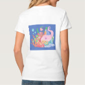 Schöne PINK HAIR Meerjungfrau spielt einen Fisch u T-Shirt (Rückseite)