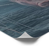 Schöne Pink Hair Mermaid Poster (Ecke)