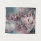 Schöne Pink Hair Mermaid Wandteppich (Vorderseite (Horizontal))